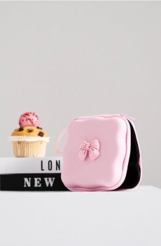Органайзер для кабелів з мотивом банта - рожевий