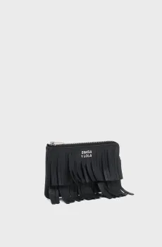 Женский черный кожаный кошелек Черный ONESIZE Bimba Y Lola 262BBA132.10000