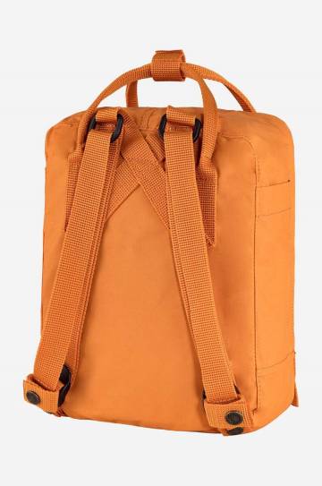 Рюкзак Fjallraven Kanken Mini цвет оранжевый маленький с аппликацией F23561.206-206 Рюкзак Fjallraven Kanken Mini цвет оранжевый маленький с аппликацией F23561.206-206