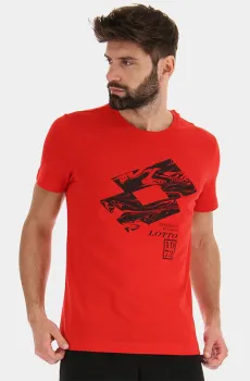 Мужская красная футболка TEE LOSANGA V Красный L Lotto 217683/0C4