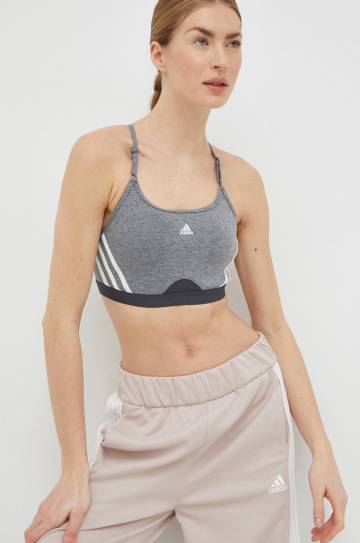 Спортивный бюстгальтер adidas Performance Aeroreact цвет серый Спортивный бюстгальтер adidas Performance Aeroreact цвет серый