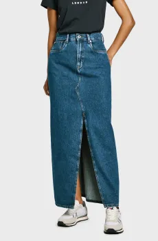 Женская синяя джинсовая юбка MAXI SKIRT HW Синий S Pepe Jeans PL901185EF2R
