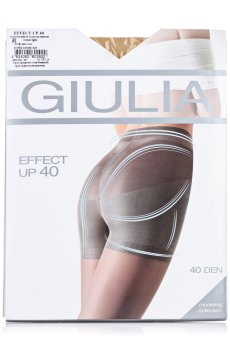 Классические колготки женские Giulia Effect Up с моделирующими шортиками, 40 DEN, Daino, размер 2