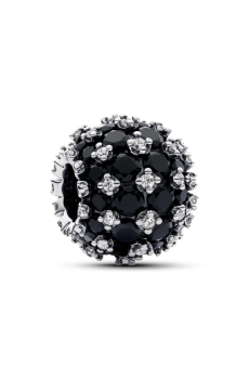 Намистина "Чорне блискуче паве"