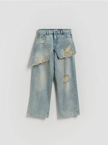 Reserved - Джинси straight fit зі спідницею - синій - 737CV-50J