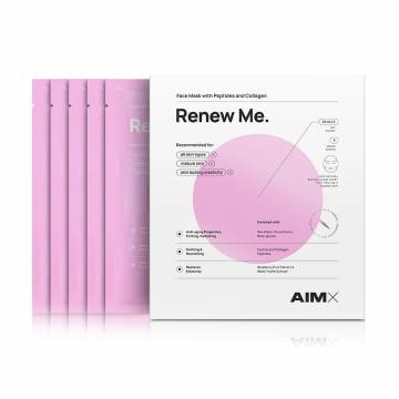 Тканевая маска для лица AIMX Renew Me Face Mask With Peptides And Collagen, 5*25 мл Тканевая маска для лица AIMX Renew Me Face Mask With Peptides And Collagen, 5*25 мл
