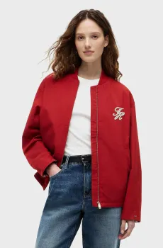 Женский красный бомбер Красный M Tommy Hilfiger WW0WW49846