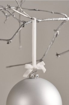 Підвіски для ялинкових куль, набір з 12 - білий
