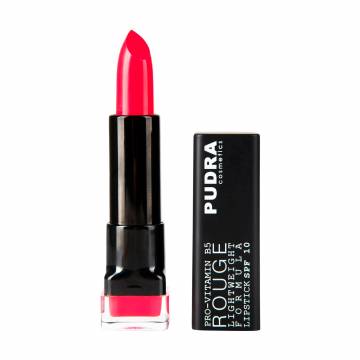 Помада для губ Pudra Cosmetics Rouge Lightweight Formula Lipstick SPF10 с провитамином B5, 05 Fatal Pink, 4.5 мл Помада для губ Pudra Cosmetics Rouge Lightweight Formula Lipstick SPF10 с провитамином B5, 05 Fatal Pink, 4.5 мл