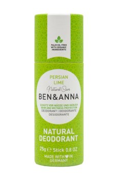 Дезодорант-стик Ben & Anna Natural Deodorant, Persian Lime, в эко упаковке, 25 г