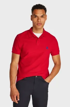 Мужское красное поло IMD REG Красный L Tommy Hilfiger MW0MW33167