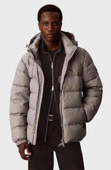 Мужской серый пуховик LS NYLN ZP OFF Серый S Calvin Klein Jeans LV04RG515G