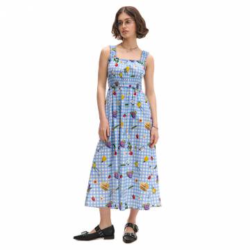 Cropp - Максісукня з візерунком - блідо-блакитний Cropp - Максісукня з візерунком - блідо-блакитний