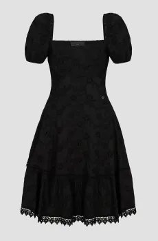 Женское черное платье Черный XS Guess W4GK50.WG590;JBLK