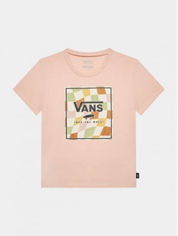 Vans Футболка Checker Box Crew VN000795 Рожевий Regular Fit Vans Футболка Checker Box Crew VN000795 Рожевий Regular Fit