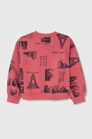 Детская кофта United Colors of Benetton цвет розовый узор Детская кофта United Colors of Benetton цвет розовый узор