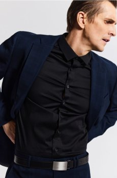 Reserved - Ремінець з комбінованих матеріалів - чорний - 076IE-99X