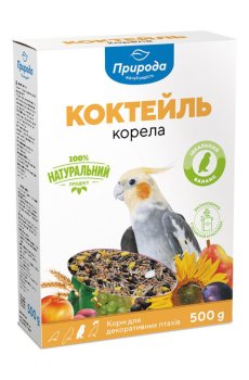 Корм для средних декоративных птиц Природа Коктейль Корелла, 500 г