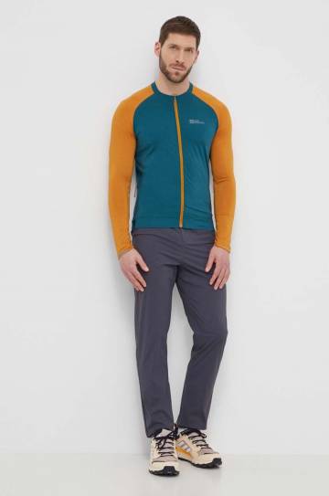 Спортивная кофта Jack Wolfskin Gravex цвет зелёный узор 1809971 Спортивная кофта Jack Wolfskin Gravex цвет зелёный узор 1809971