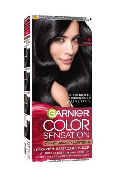 Стойкая крем-краска для волос Garnier Color Sensation 1.0 Ультрачерный, 110 мл