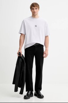 Хлопковая футболка HUGO