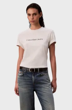 Женская светло-серая футболка CLASSIC FOIL Серый XS Calvin Klein Jeans LV047E804G