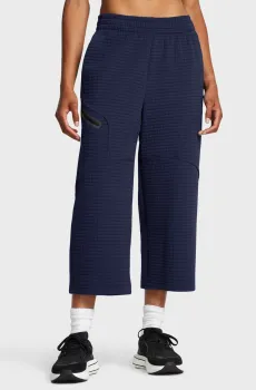 Женские темно-синие спортивные брюки Unstoppable Flc Grid Crop Синий L Under Armour 1386492-410