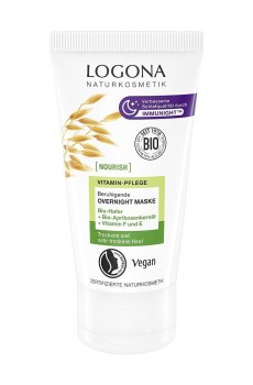 Ночная маска для лица Logona Nourish Overnight Mask Овес, 50 мл