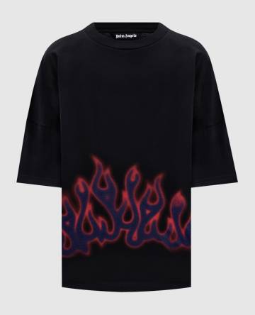 Черная футболка Flames