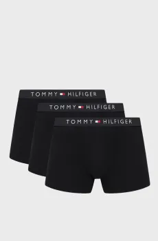 Мужские черные боксеры (3 шт) RIB TRUNK Черный XL Tommy Hilfiger UM0UM03884