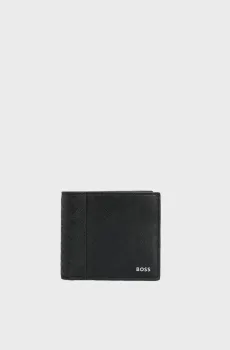Мужской черный кожаный кошелек Черный ONESIZE BOSS 50517058;001