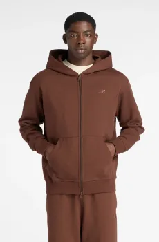 Мужское коричневое худи Athletics French Terry Full Zip Коричневый XXL New Balance MJ53506ABJ