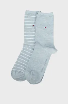 Женские голубые носки (2 пары) TH WOMEN SOCK  SMALL STRIPE Голубой 35-38 Tommy Hilfiger 100001494