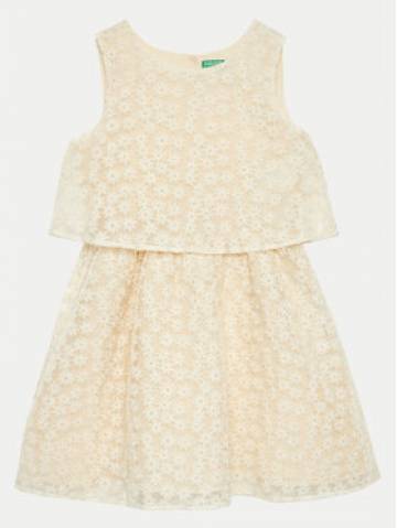 United Colors Of Benetton Літня сукня 4W8NCV02I Écru Regular Fit United Colors Of Benetton Літня сукня 4W8NCV02I Écru Regular Fit