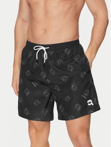 KARL LAGERFELD Шорти для плавання A1M46060 Чорний Regular Fit KARL LAGERFELD Шорти для плавання A1M46060 Чорний Regular Fit