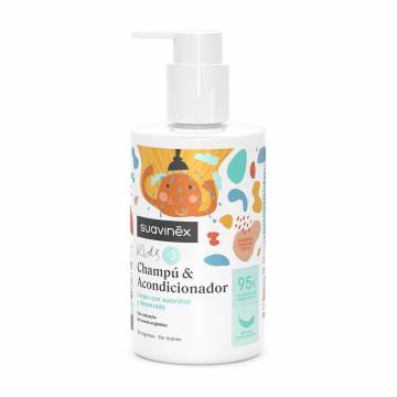 Детский шампунь-кондиционер для волос Suavinex Kids Shampoo & Conditioner, от 3 лет, 300 мл Детский шампунь-кондиционер для волос Suavinex Kids Shampoo & Conditioner, от 3 лет, 300 мл
