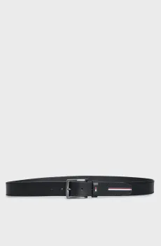 Мужской черный кожаный ремень DENTON CORPORATE Черный 95 Tommy Hilfiger AM0AM11226