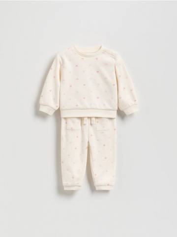 Reserved - Трикотажний комплект із двох предметів - кремовий - 821HD-01X