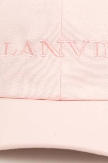 Хлопковая кепка Lanvin цвет розовый с аппликацией Хлопковая кепка Lanvin цвет розовый с аппликацией