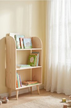 Трирівнева підлогова полиця на ніжках - бежевий