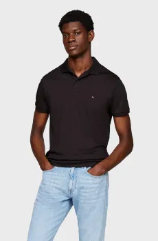 Мужское черное поло LIQUID COTTON ESSENTIAL REG POLO Черный XL Tommy Hilfiger MW0MW35585