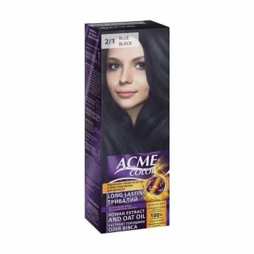 Стойкая крем-краска для волос Acme Color Permanent Cream-Hair Dye 2/1 Blue Black, 115 мл Стойкая крем-краска для волос Acme Color Permanent Cream-Hair Dye 2/1 Blue Black, 115 мл
