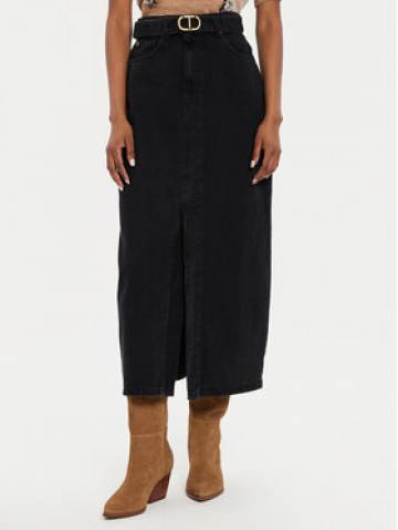 TWINSET Джинсова спідниця 242TP2601 Чорний Straight Fit TWINSET Джинсова спідниця 242TP2601 Чорний Straight Fit