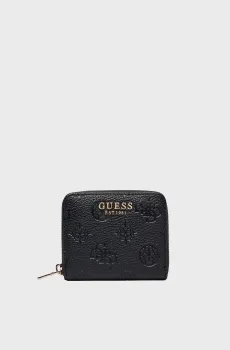 Женский черный кошелек с узором Черный ONESIZE Guess SWPD98.88137;BLO