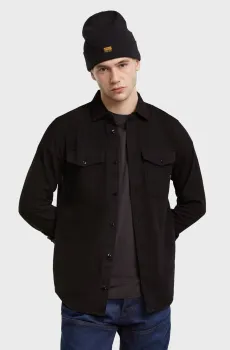 Мужская черная рубашка Marine Slim shirt l/s Черный XL G-Star RAW D24963,D454