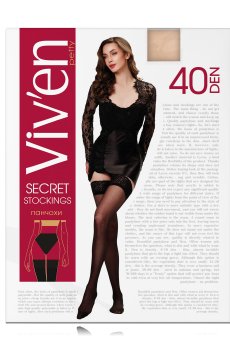 Чулки женские Viven petty Secret Stockings, 40 DEN, бежевый, размер 3/4