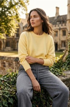 Тканинні штани з широкими штанинами - темно-сірий