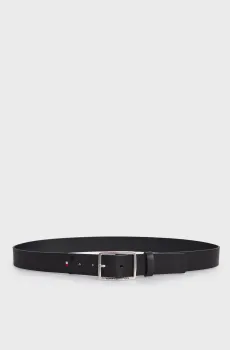 Мужской черный кожаный ремень JEANS BUCKLE 3.5 Черный 95 Tommy Hilfiger AM0AM12555