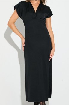 Максісукня з розрізом - чорний