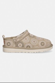 Замшевые тапочки UGG W Classic Micro Sun Stitch